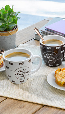 Set de 2 mugs Café Privilège