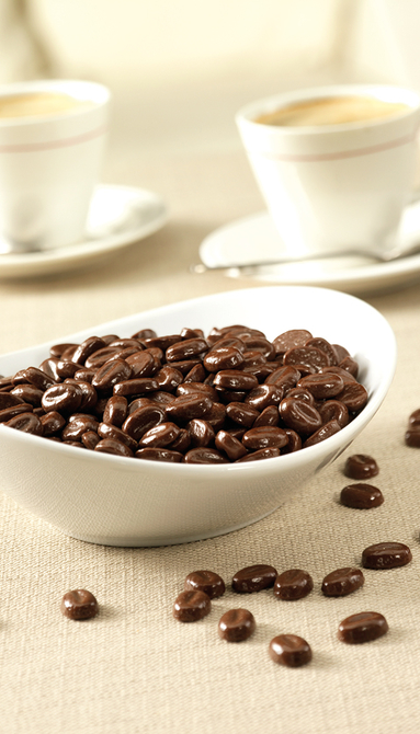 Grains de café au chocolat au lait