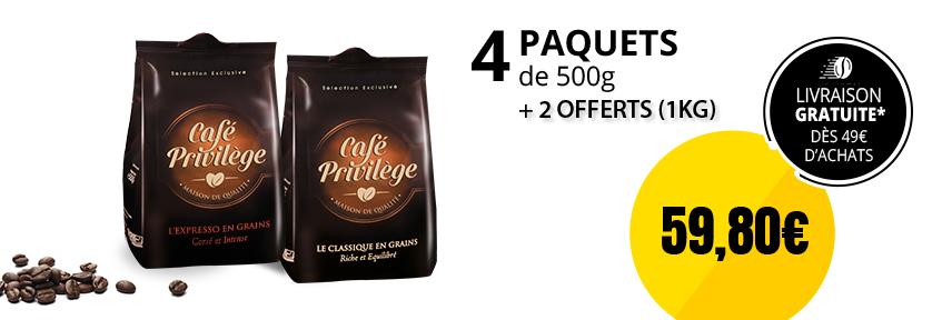Café Privilège Grains 3kg (6 x 500 g)