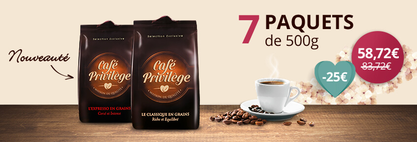Café Privilège Grains 3.5kg (7 x 500 g)